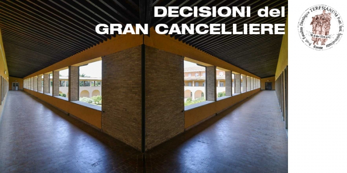 Decisioni del Gran Cancelliere della Facoltà