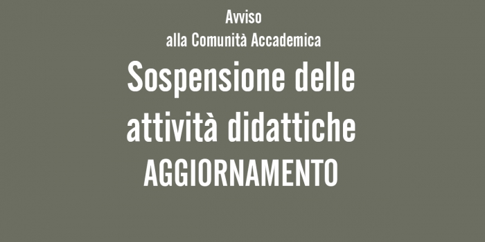 Sospensione delle attività didattiche. Aggiornamento