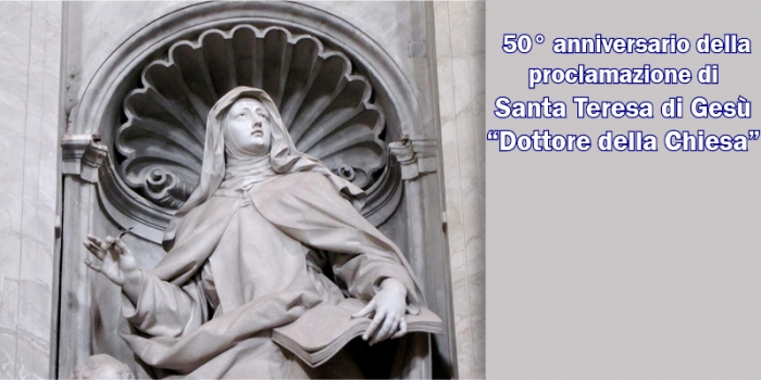 50mo anniversario della proclamazione di santa Teresa di Gesù «Dottore della Chiesa»