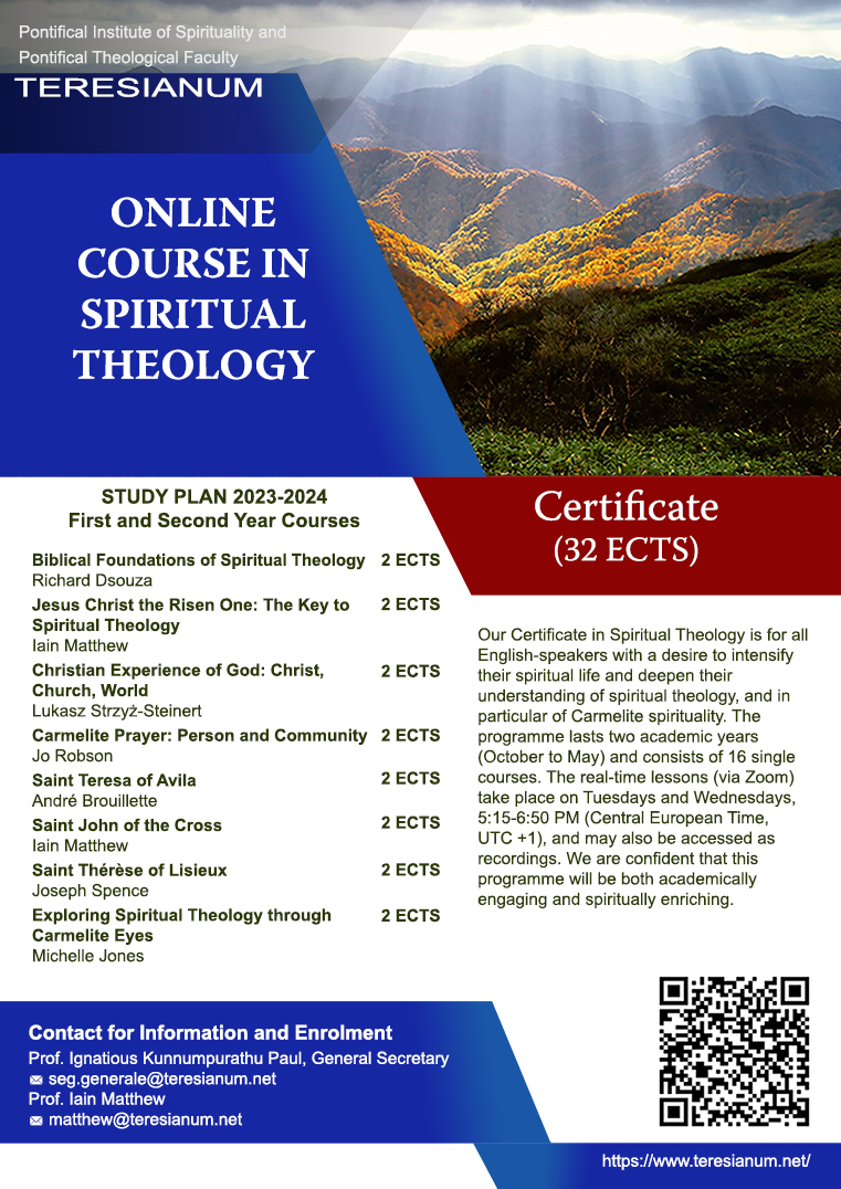 STUDIA ONLINE ITALIANO ENGLISH Teresianum STUDIA ONLINE ITALIANO ENGLISH Teresianum